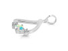 Opal & White Topaz Alphabet D Pendant OPL-RDA-56.