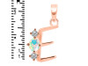 Opal & White Topaz Alphabet E Pendant OPL-RDA-57.