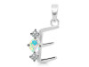 Opal & White Topaz Alphabet E Pendant OPL-RDA-57.
