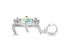 Opal & White Topaz Alphabet E Pendant OPL-RDA-57.
