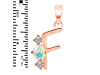 Opal & White Topaz Alphabet F Pendant OPL-RDA-58.