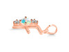 Opal & White Topaz Alphabet F Pendant OPL-RDA-58.