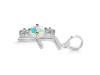 Opal & White Topaz Alphabet F Pendant OPL-RDA-58.