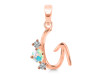 Opal & White Topaz Alphabet G Pendant OPL-RDA-59.