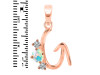 Opal & White Topaz Alphabet G Pendant OPL-RDA-59.