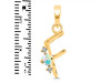Opal & White Topaz Alphabet F Pendant OPL-RDA-6.