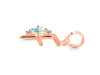 Opal & White Topaz Alphabet F Pendant OPL-RDA-6.