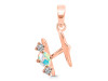 Opal & White Topaz Alphabet H Pendant OPL-RDA-60.