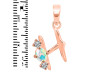 Opal & White Topaz Alphabet H Pendant OPL-RDA-60.
