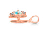 Opal & White Topaz Alphabet H Pendant OPL-RDA-60.