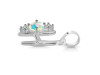 Opal & White Topaz Alphabet H Pendant OPL-RDA-60.