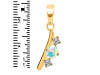Opal & White Topaz Alphabet I Pendant OPL-RDA-61.