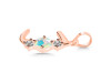 Opal & White Topaz Alphabet J Pendant OPL-RDA-62.