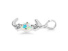 Opal & White Topaz Alphabet J Pendant OPL-RDA-62.