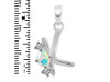 Opal & White Topaz Alphabet K Pendant OPL-RDA-63.