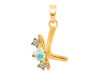 Opal & White Topaz Alphabet K Pendant OPL-RDA-63.