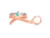 Opal & White Topaz Alphabet K Pendant OPL-RDA-63.