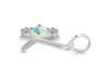 Opal & White Topaz Alphabet K Pendant OPL-RDA-63.