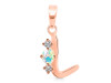 Opal & White Topaz Alphabet L Pendant OPL-RDA-64.