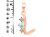 Opal & White Topaz Alphabet L Pendant OPL-RDA-64.