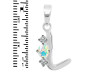 Opal & White Topaz Alphabet L Pendant OPL-RDA-64.