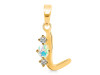 Opal & White Topaz Alphabet L Pendant OPL-RDA-64.