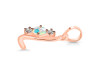 Opal & White Topaz Alphabet L Pendant OPL-RDA-64.