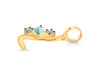 Opal & White Topaz Alphabet L Pendant OPL-RDA-64.