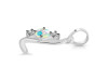 Opal & White Topaz Alphabet L Pendant OPL-RDA-64.