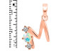 Opal & White Topaz Alphabet M Pendant OPL-RDA-65.