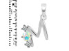Opal & White Topaz Alphabet M Pendant OPL-RDA-65.