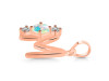 Opal & White Topaz Alphabet M Pendant OPL-RDA-65.