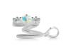 Opal & White Topaz Alphabet M Pendant OPL-RDA-65.