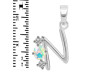 Opal & White Topaz Alphabet N Pendant OPL-RDA-66.