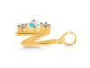 Opal & White Topaz Alphabet N Pendant OPL-RDA-66.