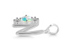 Opal & White Topaz Alphabet N Pendant OPL-RDA-66.