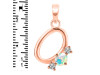 Opal & White Topaz Alphabet O Pendant OPL-RDA-67.