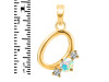 Opal & White Topaz Alphabet O Pendant OPL-RDA-67.