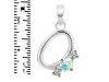 Opal & White Topaz Alphabet O Pendant OPL-RDA-67.