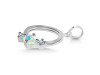 Opal & White Topaz Alphabet O Pendant OPL-RDA-67.