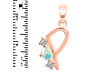 Opal & White Topaz Alphabet P Pendant OPL-RDA-68.