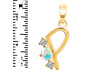 Opal & White Topaz Alphabet P Pendant OPL-RDA-68.