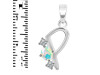Opal & White Topaz Alphabet P Pendant OPL-RDA-68.
