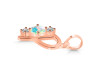 Opal & White Topaz Alphabet P Pendant OPL-RDA-68.