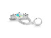 Opal & White Topaz Alphabet P Pendant OPL-RDA-68.