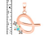 Opal & White Topaz Alphabet Q Pendant OPL-RDA-69.