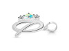 Opal & White Topaz Alphabet Q Pendant OPL-RDA-69.