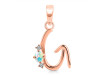 Opal & White Topaz Alphabet G Pendant OPL-RDA-7.