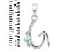Opal & White Topaz Alphabet G Pendant OPL-RDA-7.