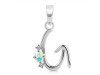 Opal & White Topaz Alphabet G Pendant OPL-RDA-7.